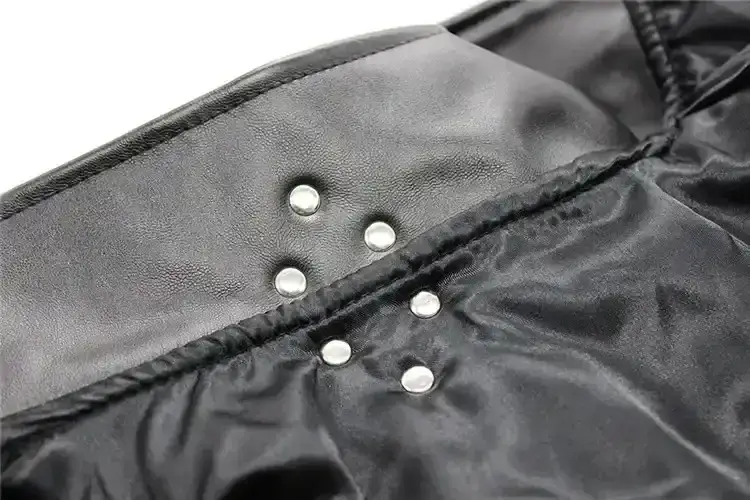 black pu leather bdsm straitjacket