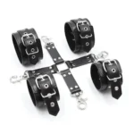 black pu leather body harness