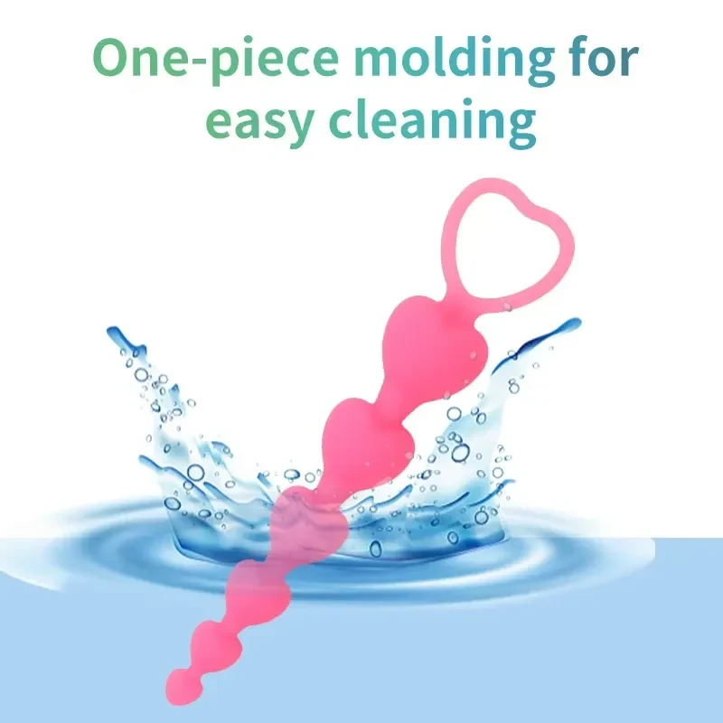 black silicone anal beads ribbed