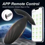 black silicone anal plug massager