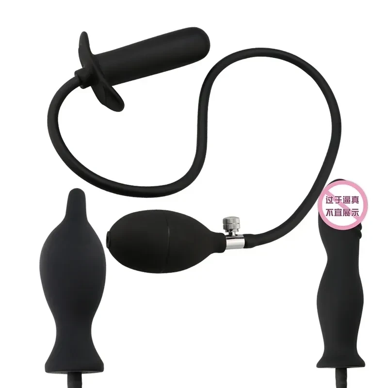black tpe inflatable anal toy 1