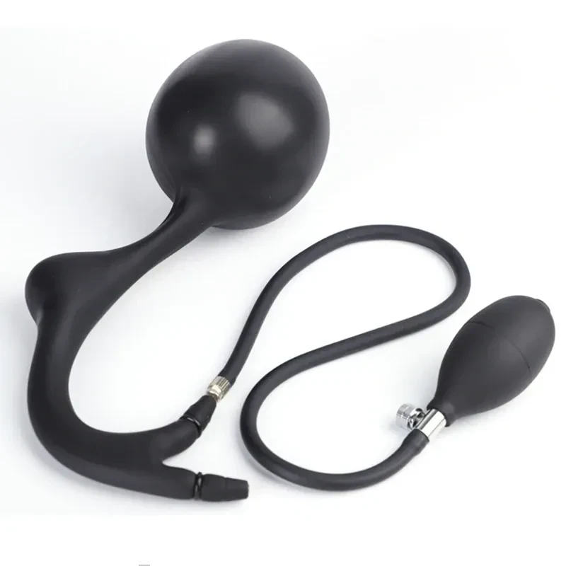 black tpe prostate massager inflatable