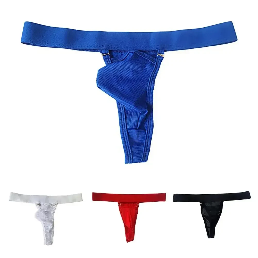 blue g string mesh pouch