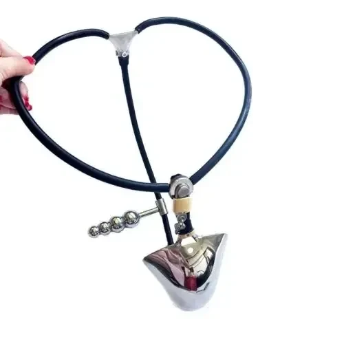 blue stainless steel chastity device