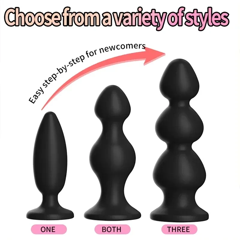 body safe silicone anal plug tapered