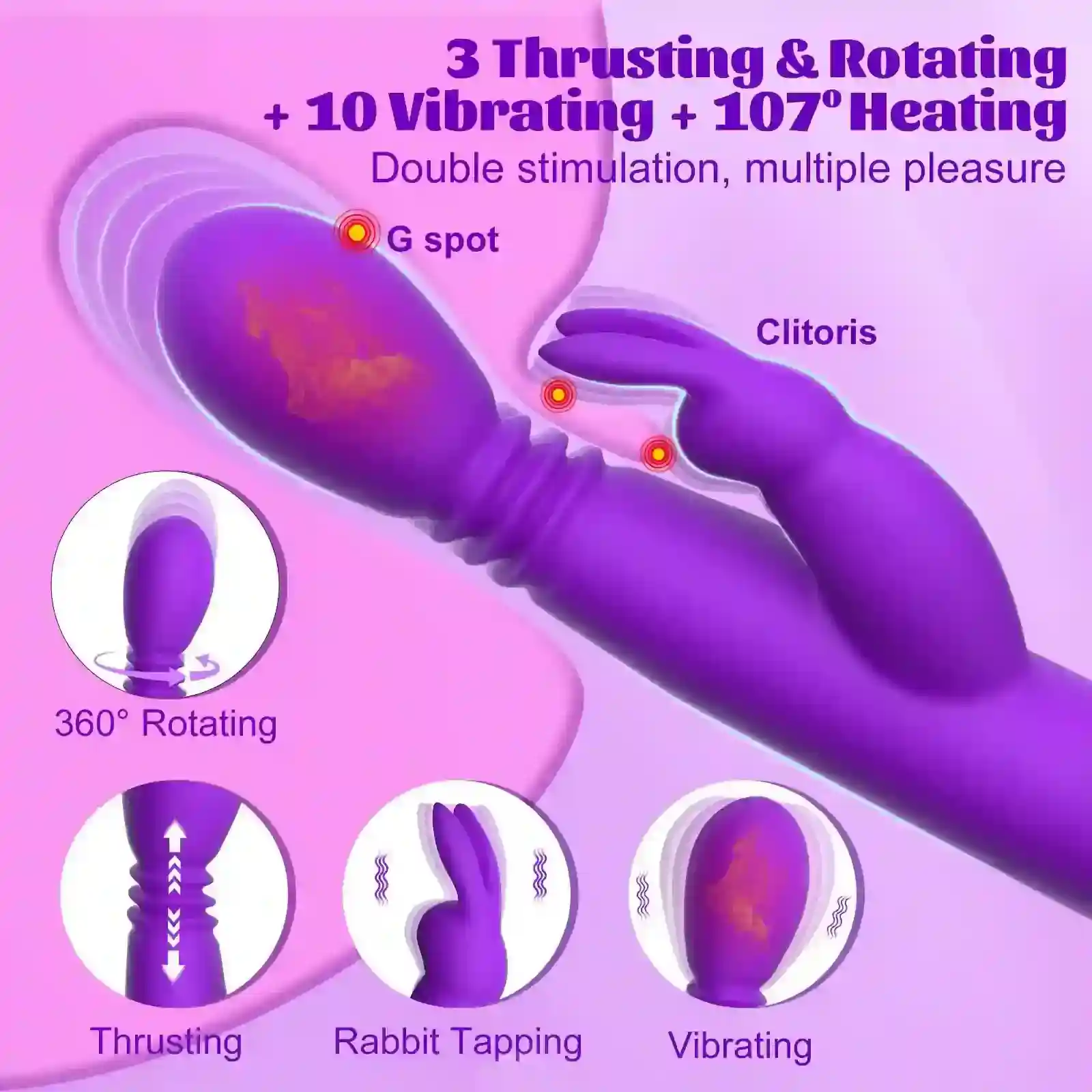 body safe silicone rotating g spot toy