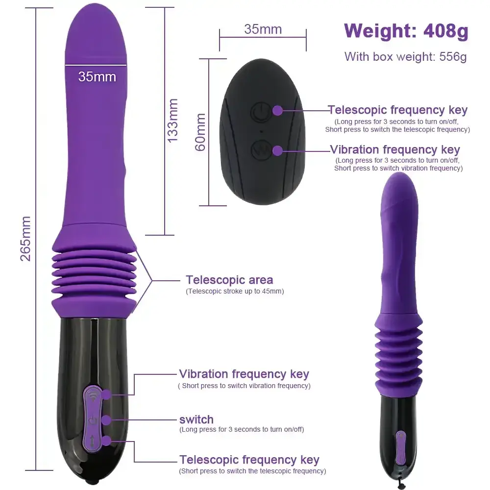 body safe silicone thrusting vibrator