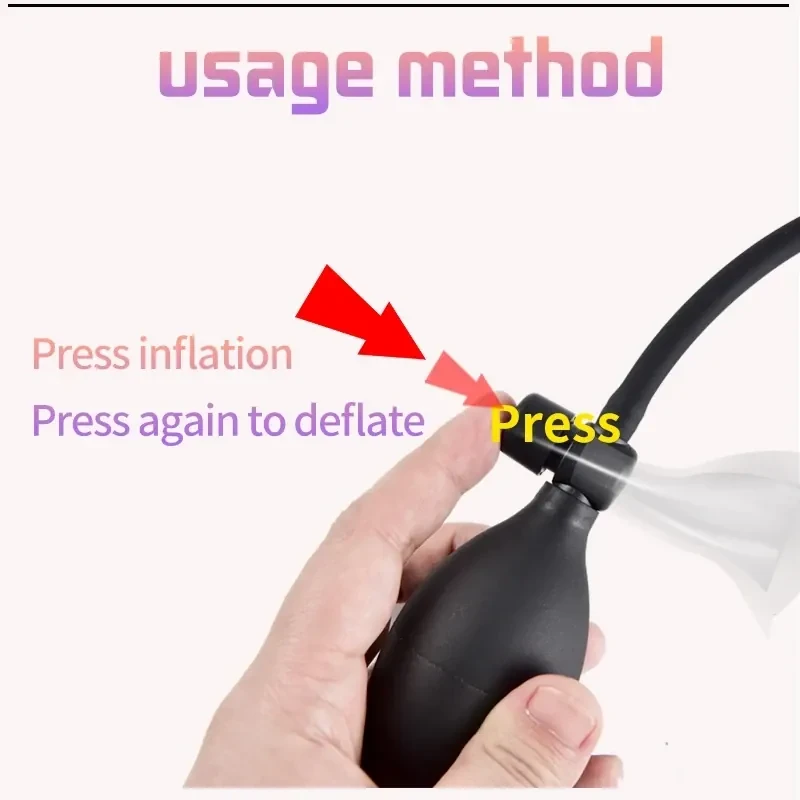 body safe silicone dilator manual inflation