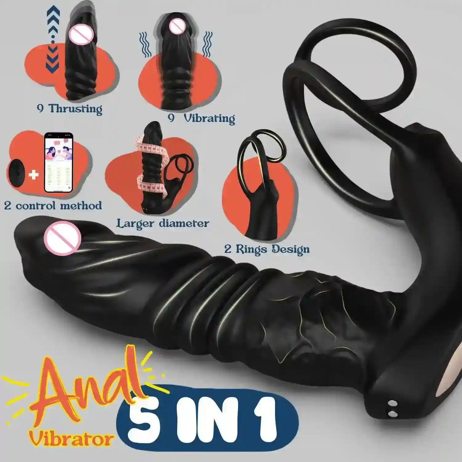 body safe silicone prostate massager 2