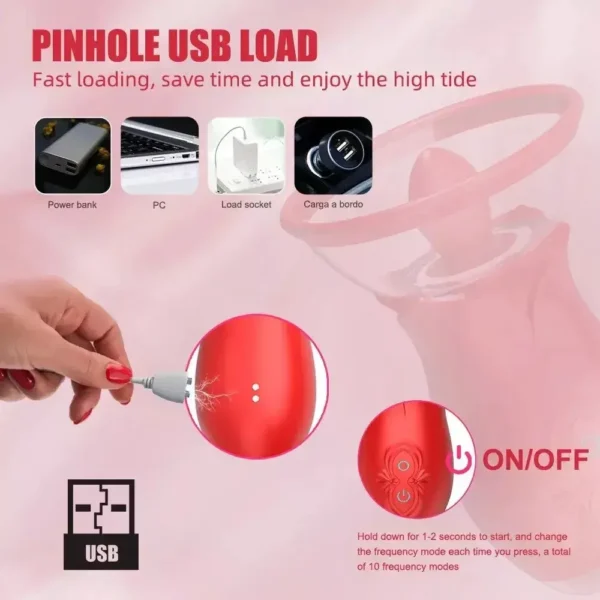 body safe silicone rose vibrator quiet