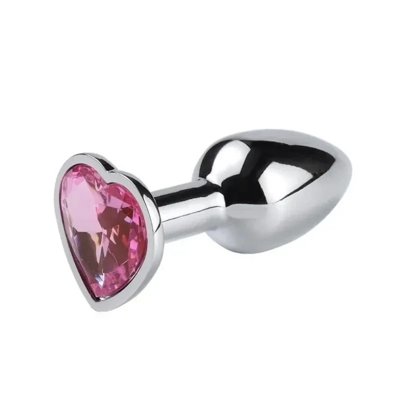 body safe steel heart anal plug