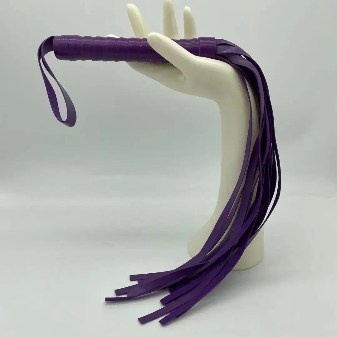 braided black leather whip for bdsm