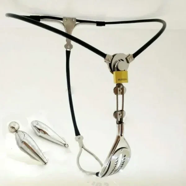 chastity belt with anal plug female