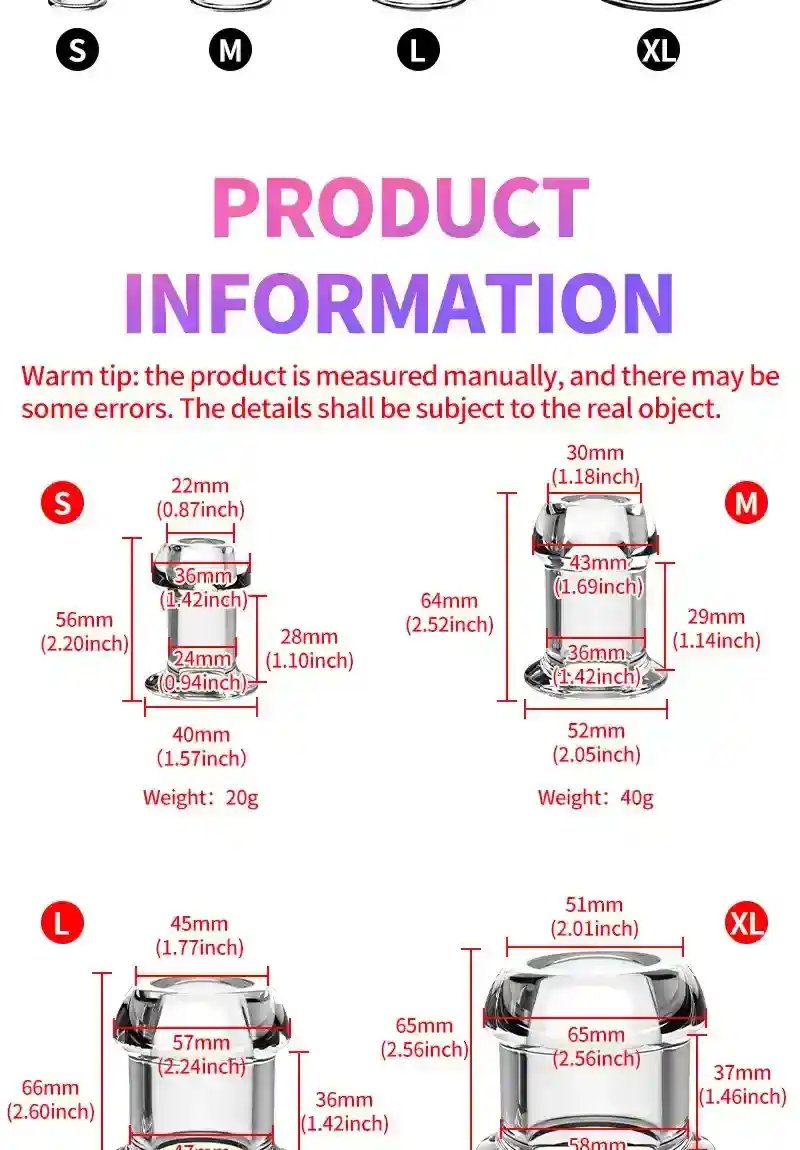 clear anal plug for anal play