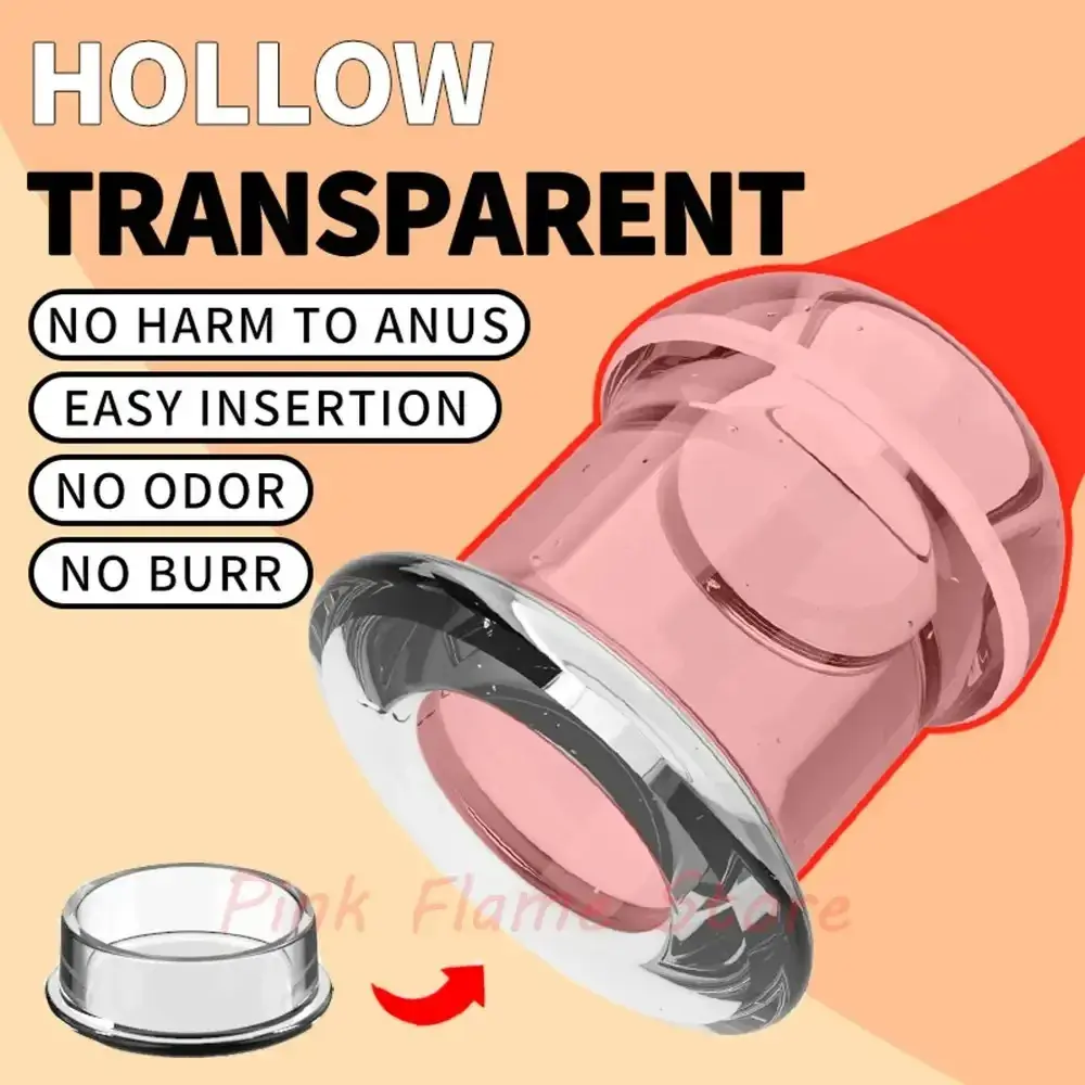 clear crystal anal plug with plug