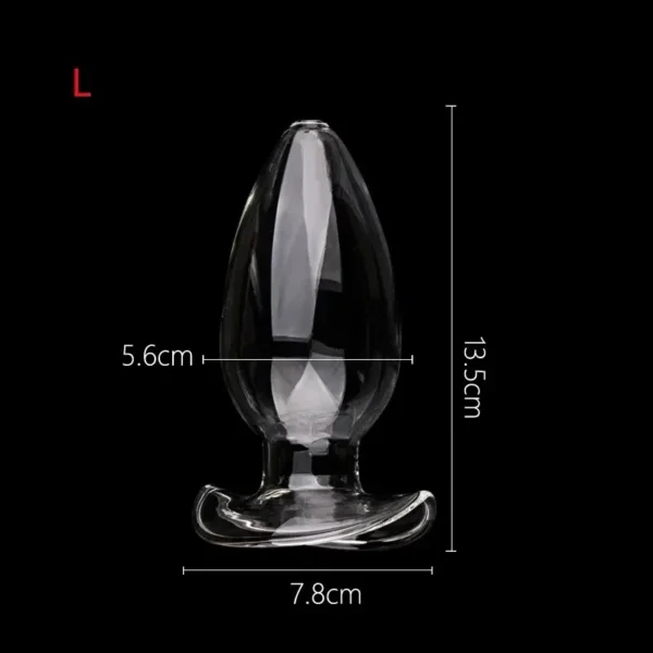 clear glass hollow butt plug