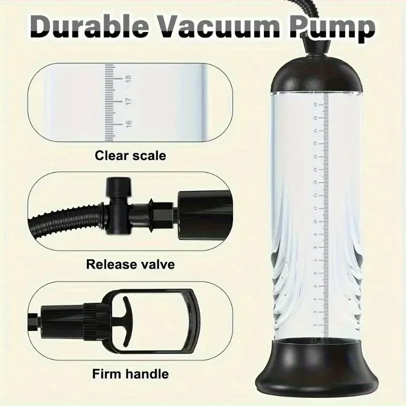 clear plastic manual penis pump