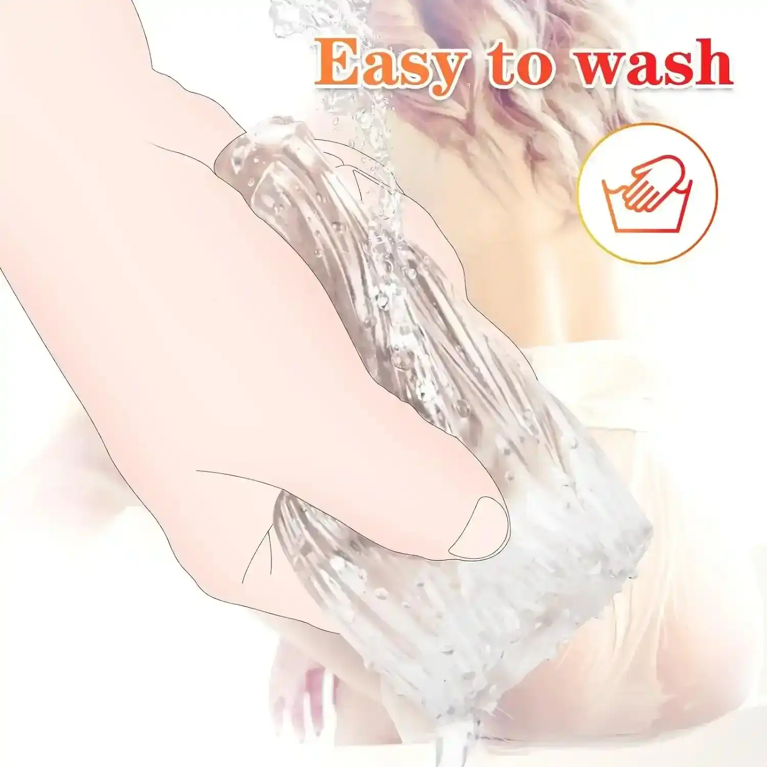 clear tpe masturbator for men