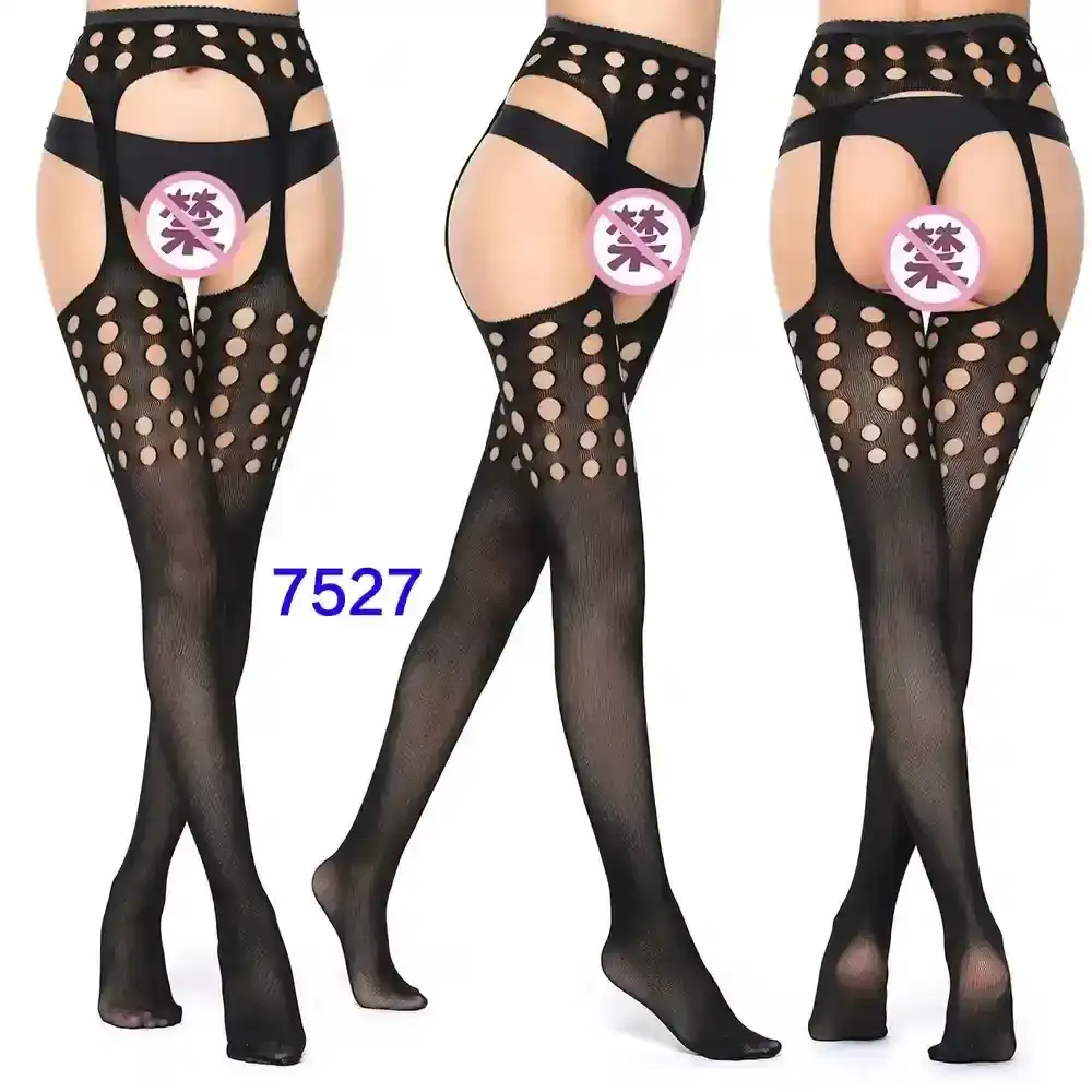 comfortable black fishnet legwear