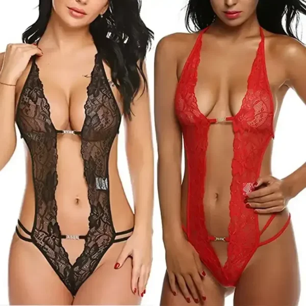 comfortable polyester blend sheer bodysuit