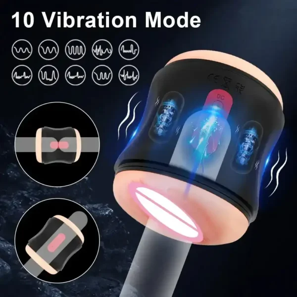 compact tpe automatic male masturbator