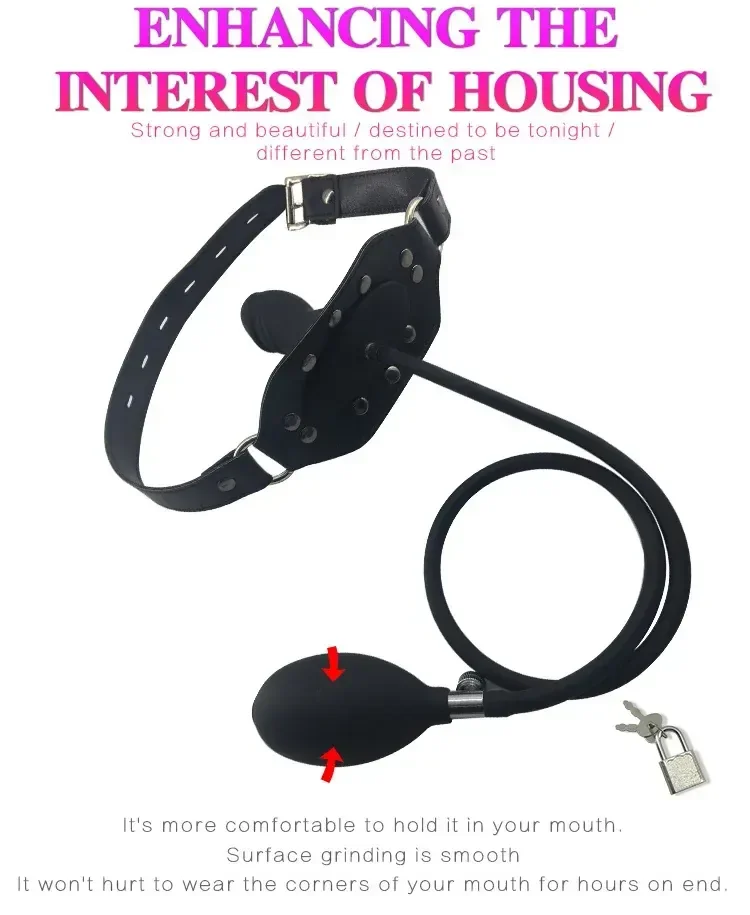consensual bdsm adjustable gag device