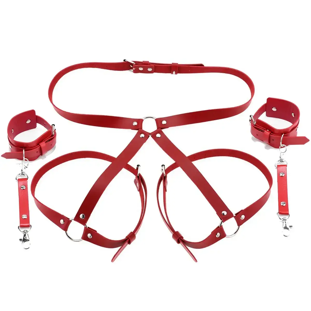 couples bdsm leather bondage set