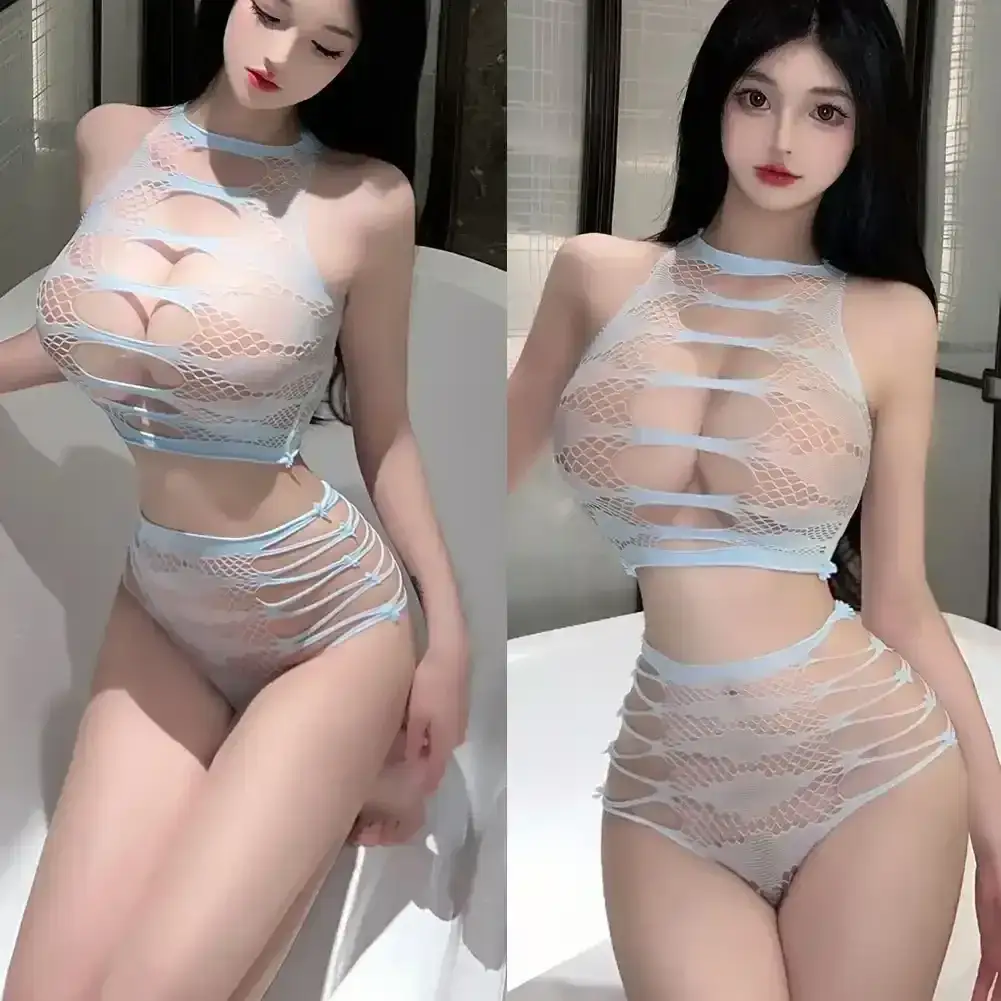 curve enhancing mesh lingerie bodysuit