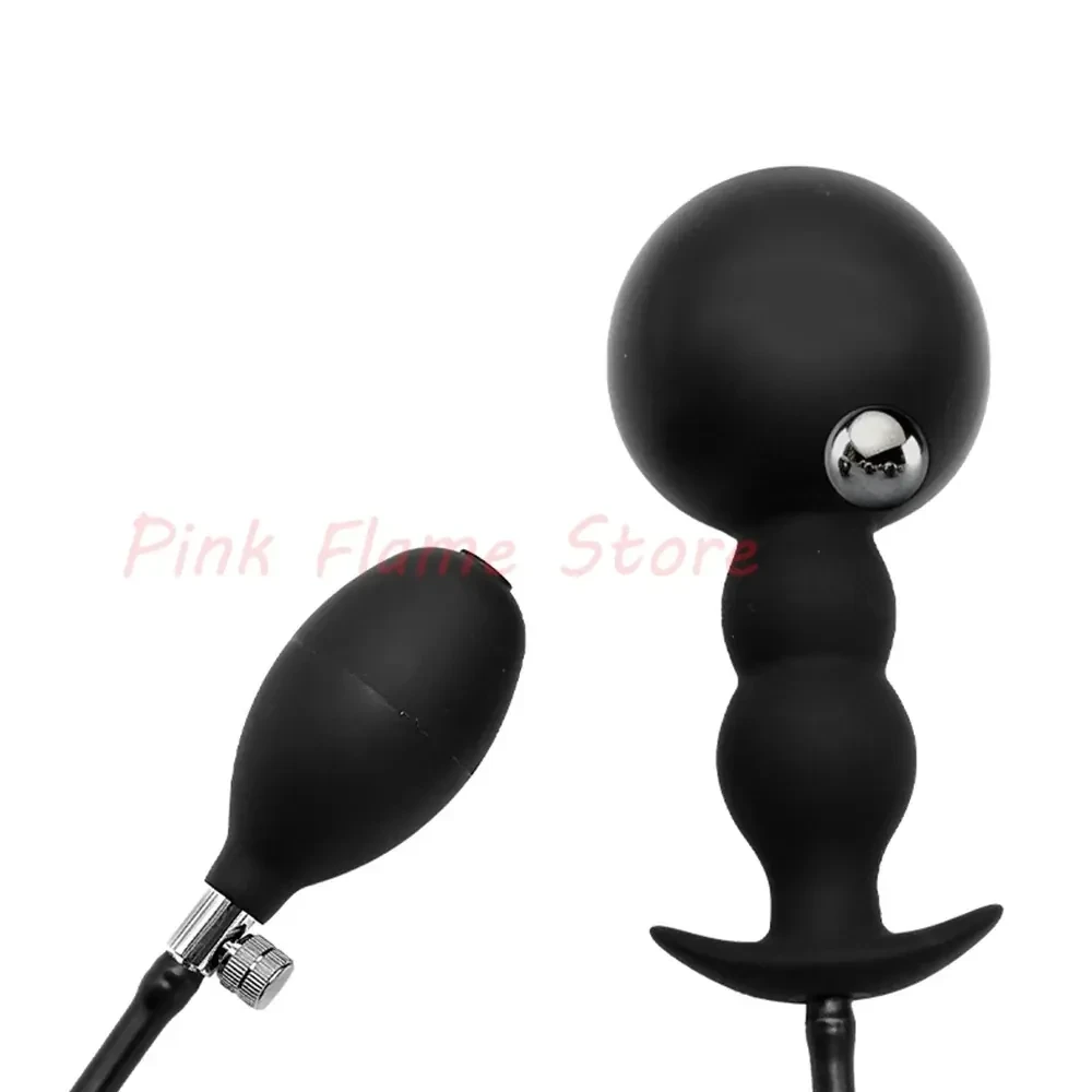 curved anal plug with steel ball