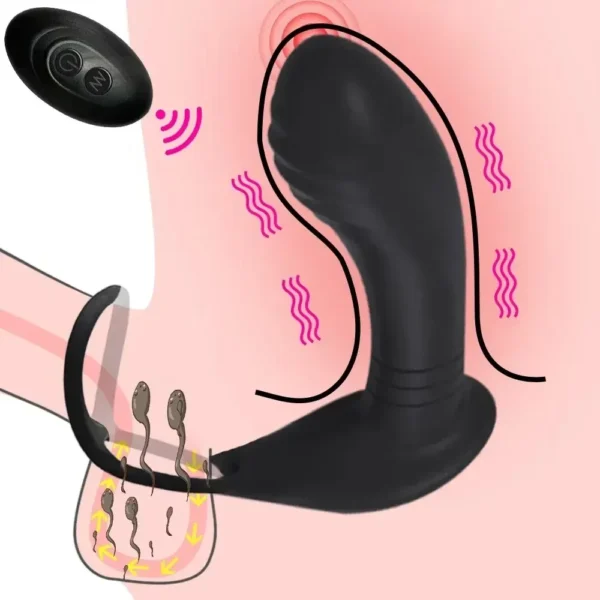 curved prostate vibrator remote men