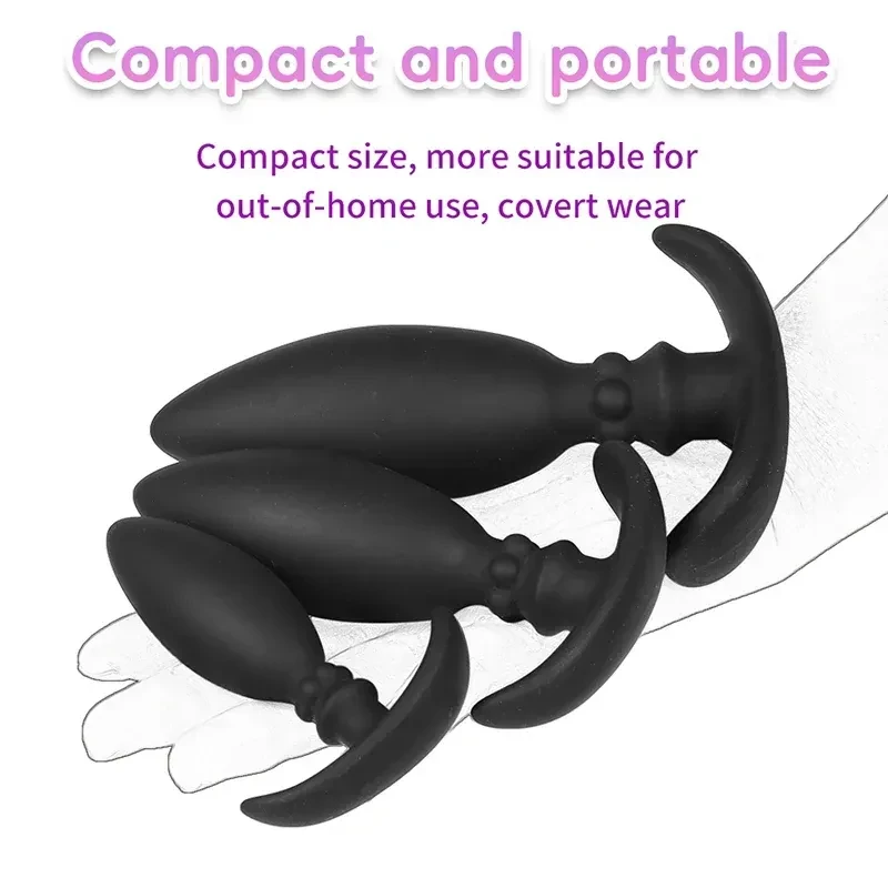curved tail anal plug silicone