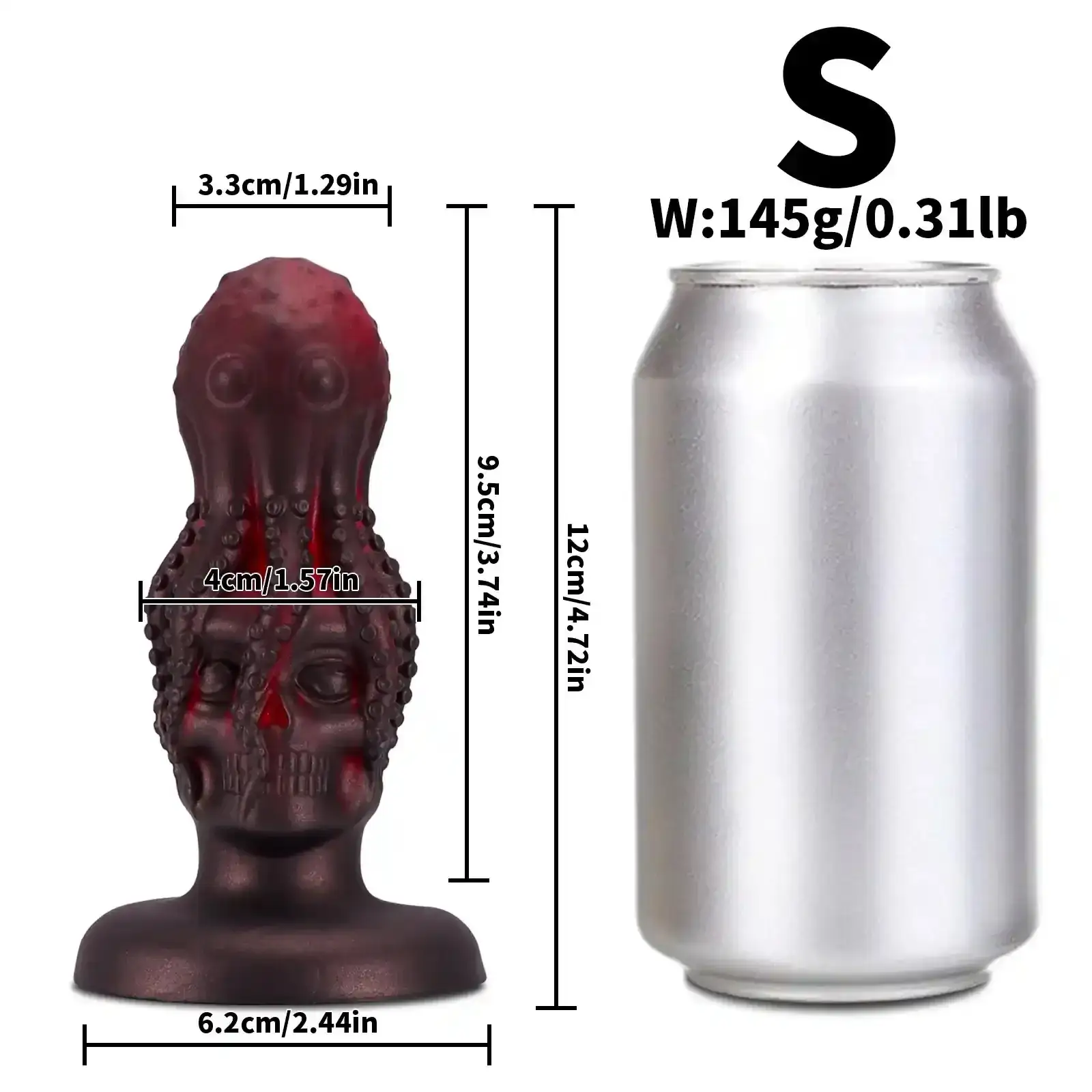 curved tentacle anal plug small