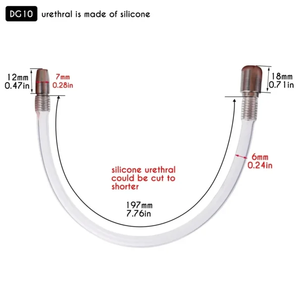 customizable silicone urethra tube