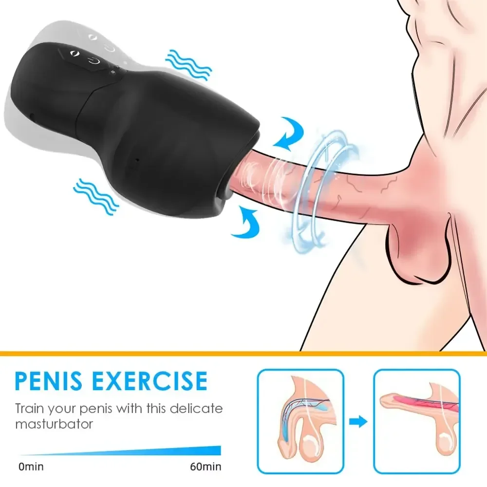 cylindrical black silicone suction toy