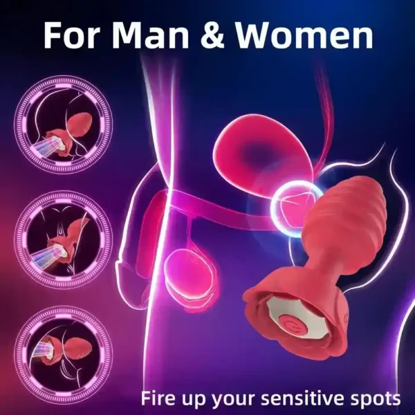 discreet rose anal plug for couples