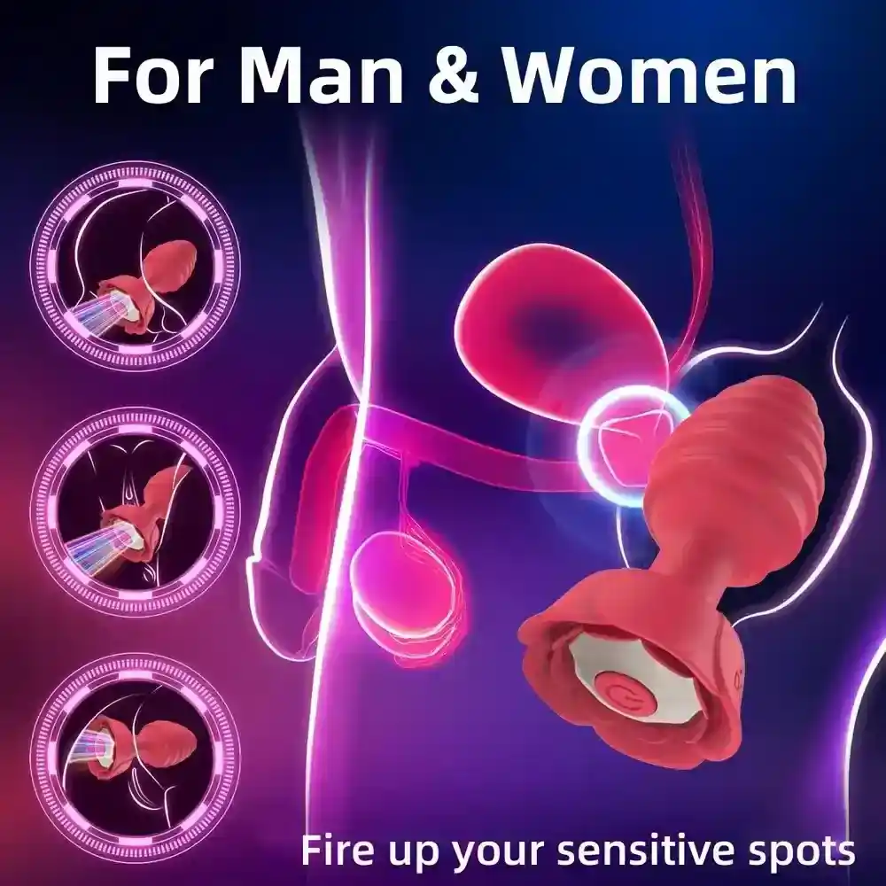 discreet rose anal plug for couples