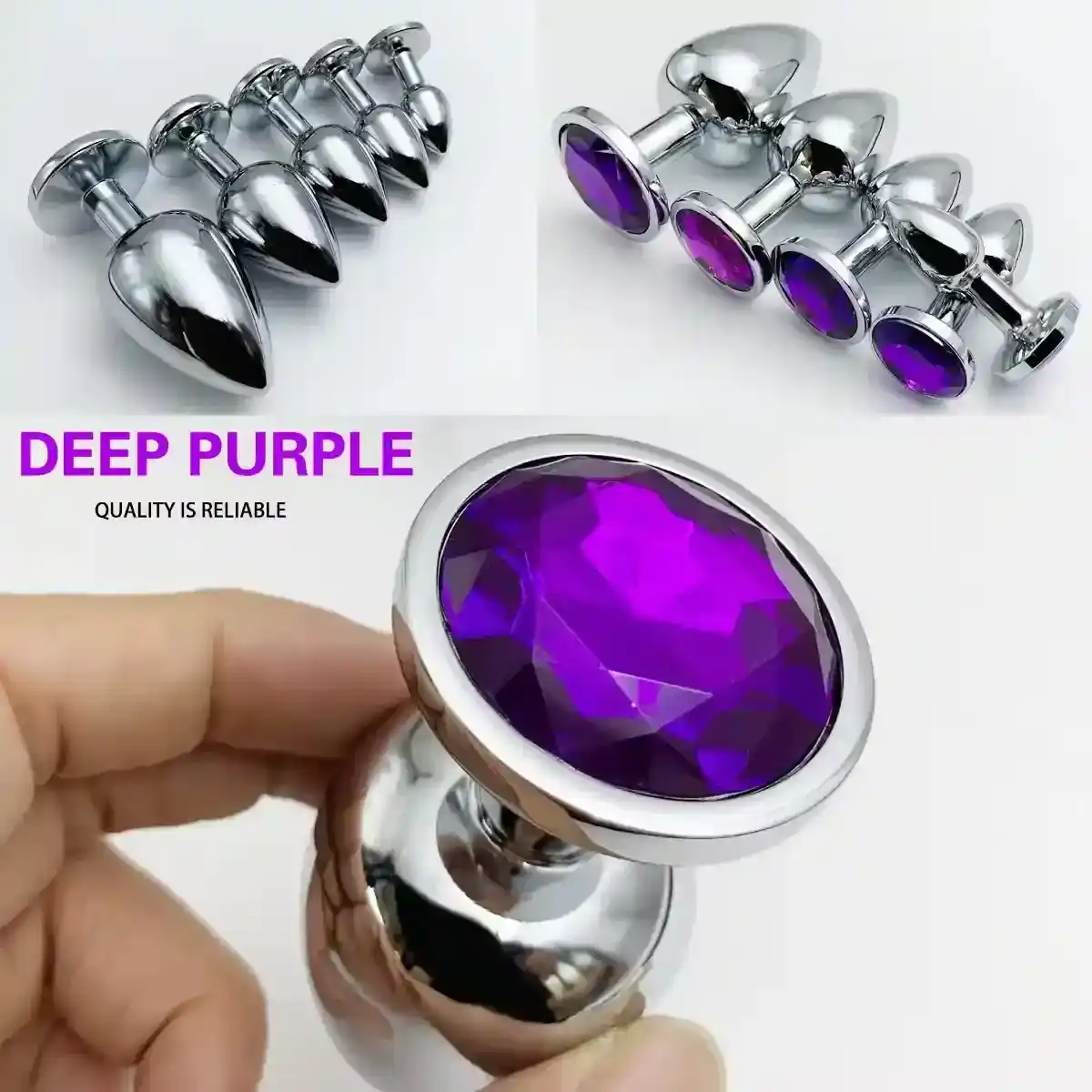 discreet wear deep purple butt plug