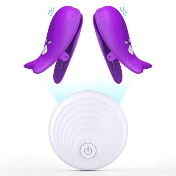 dolphin shape breast vibrator pink