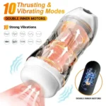 double inner motors male masturbator