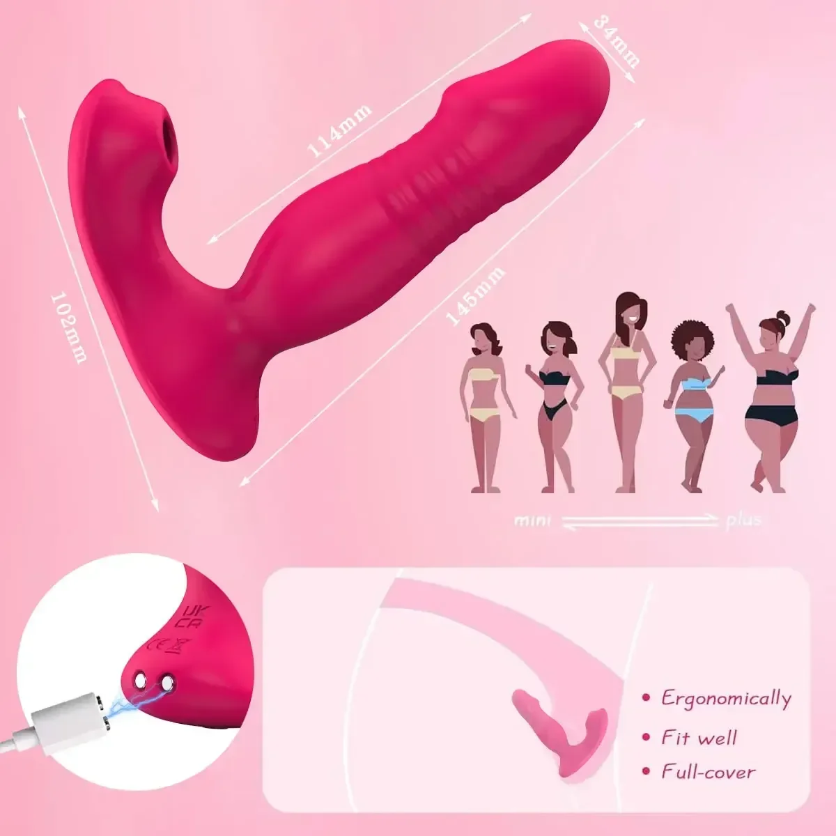 dual action thrusting dildo clitoral stimulator