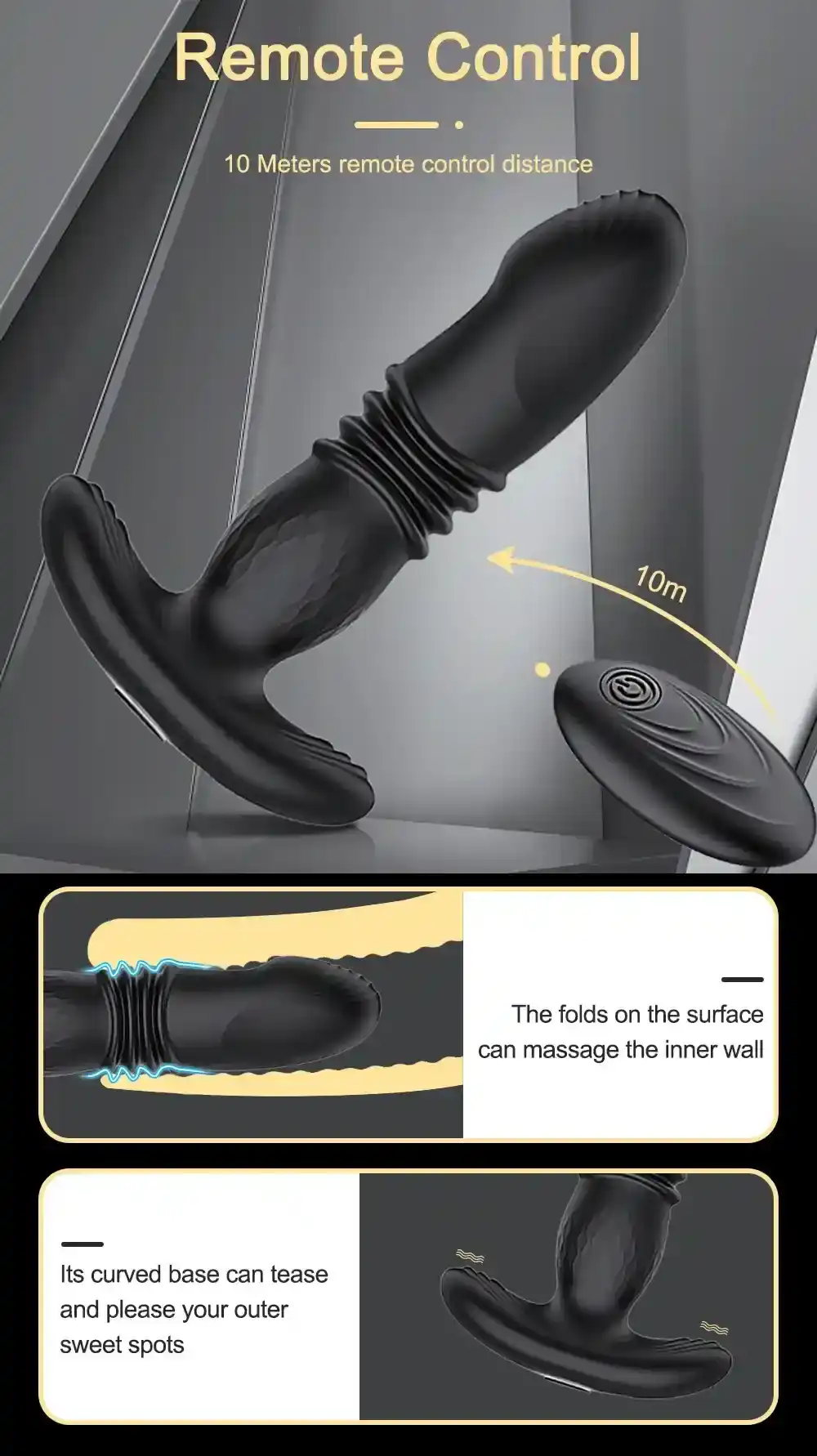 dual stimulation anal vibrator men
