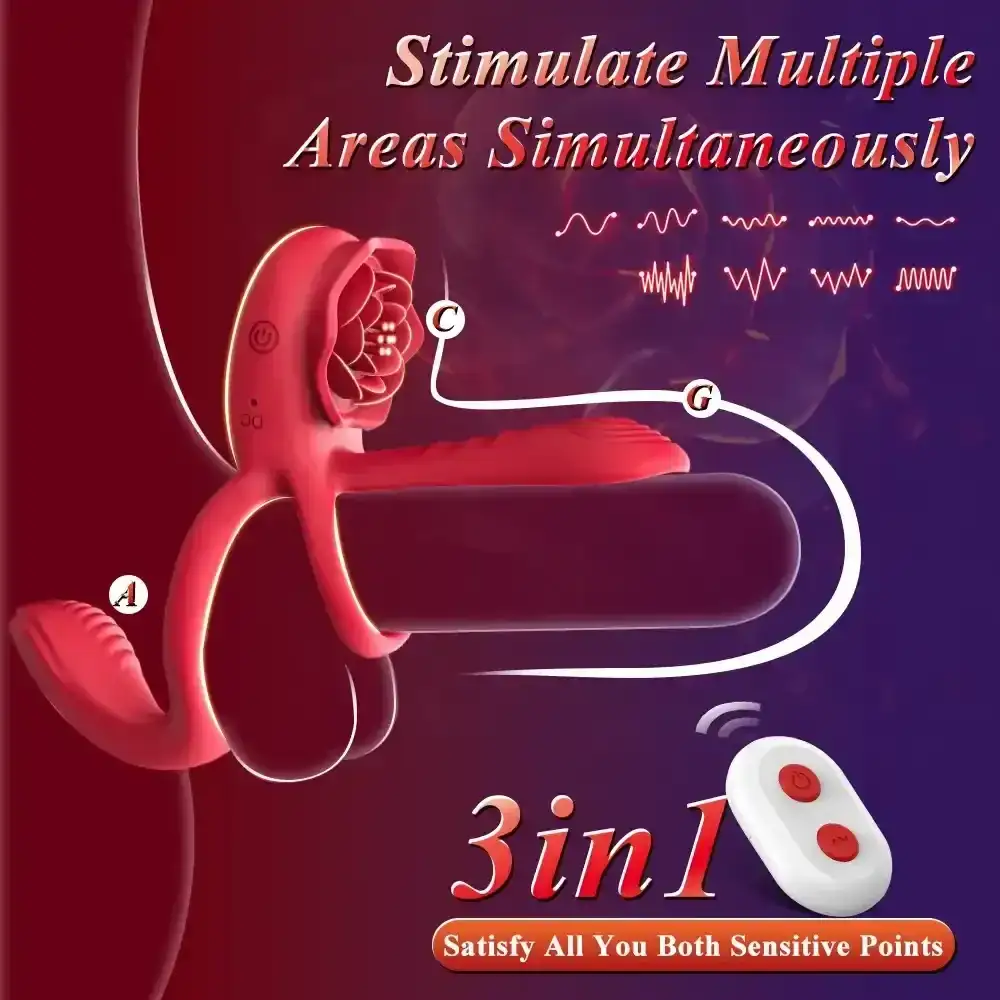 dual stimulation vibrating cock ring