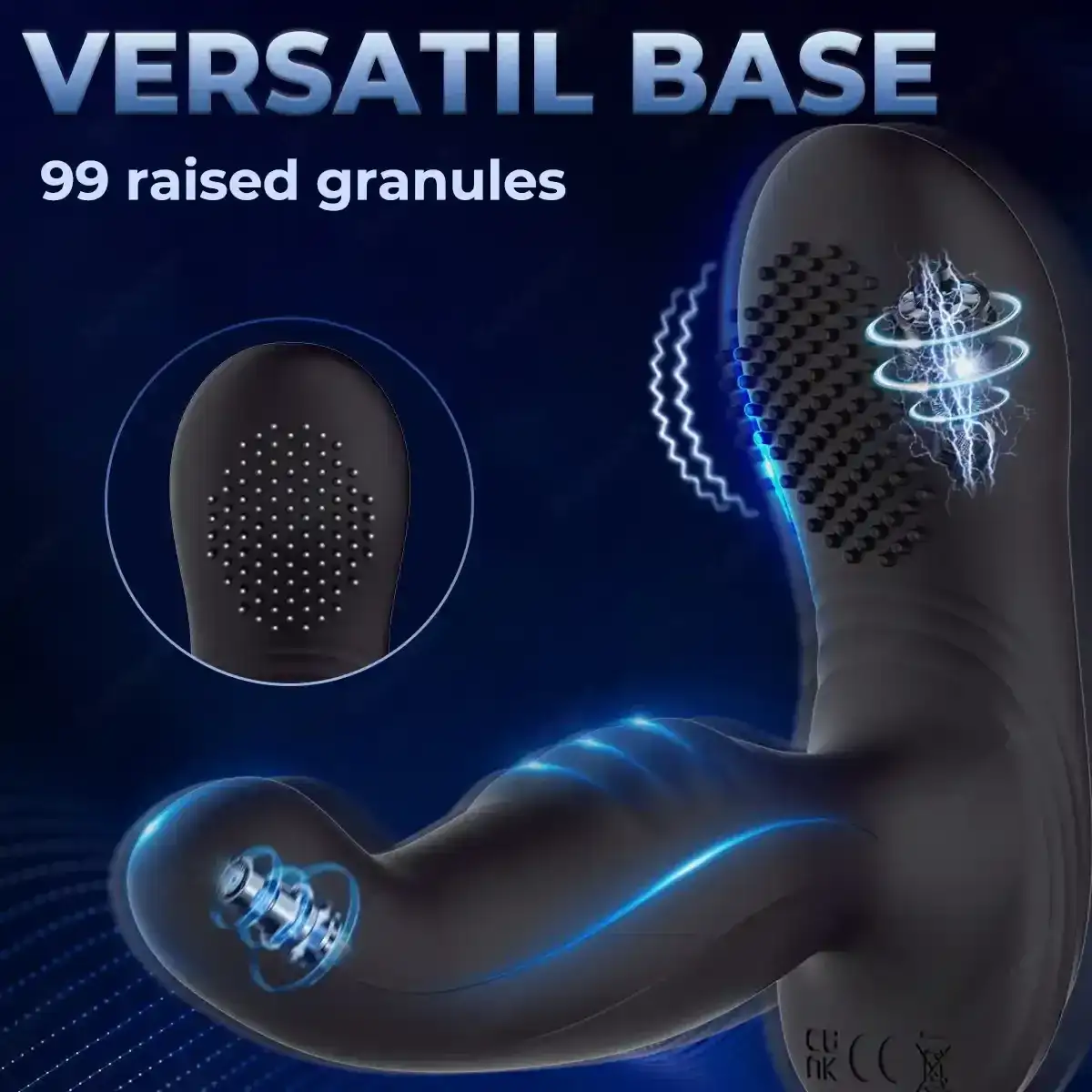 dual vibrating anal plug black
