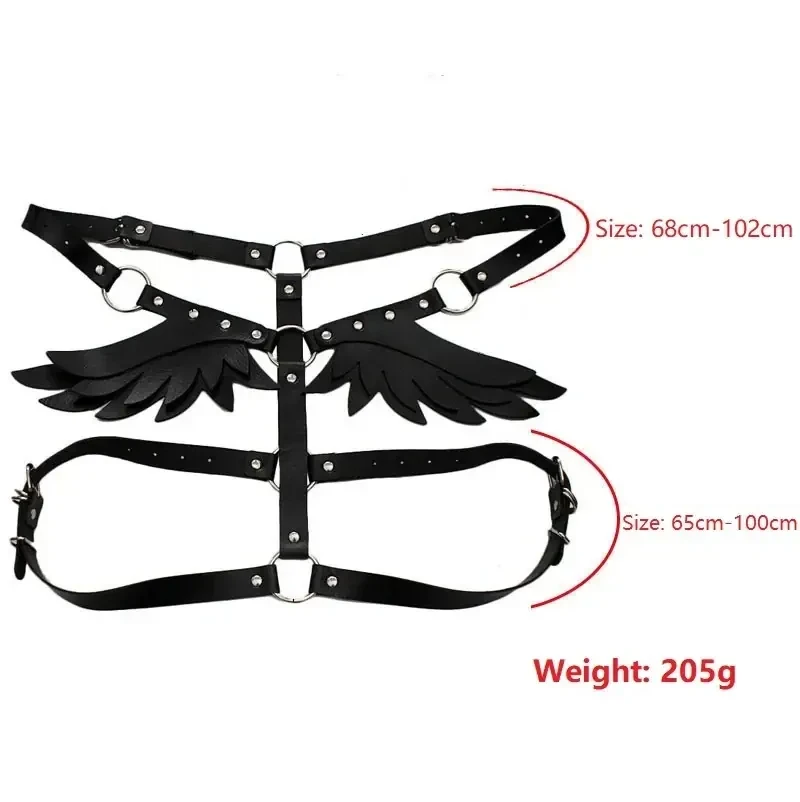 durable leather body wing harness