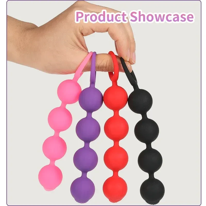 easy clean silicone anal beads
