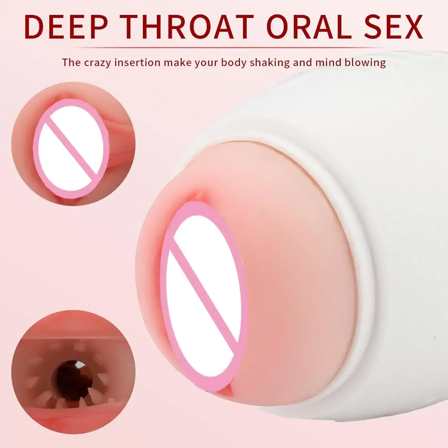egg shaped realistic male masturbator