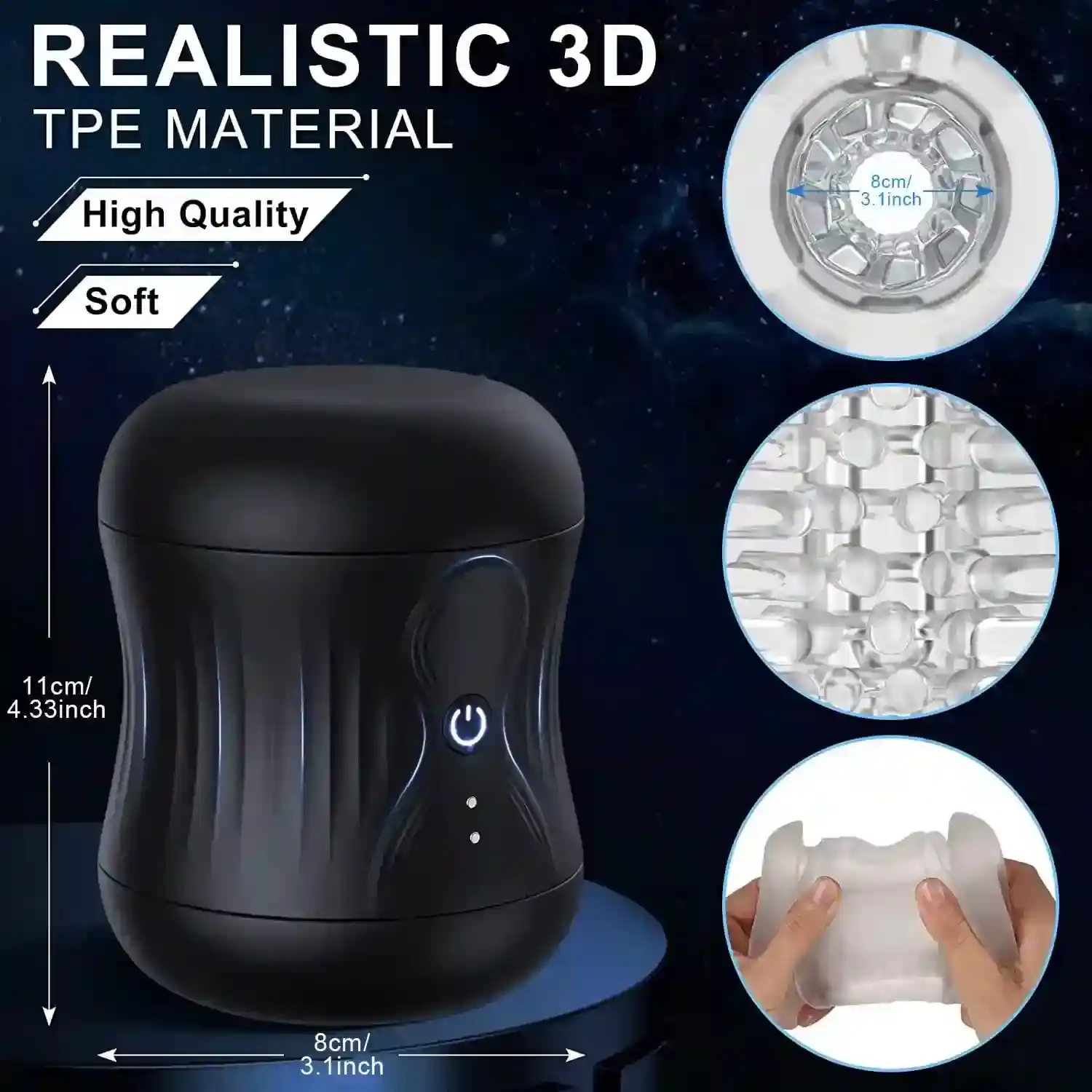 electric tpe masturbator cup 10 modes