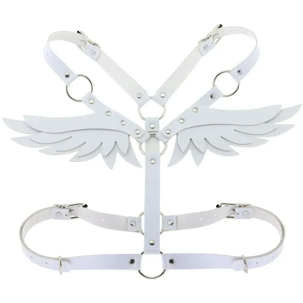 elegant leather wing body accessory