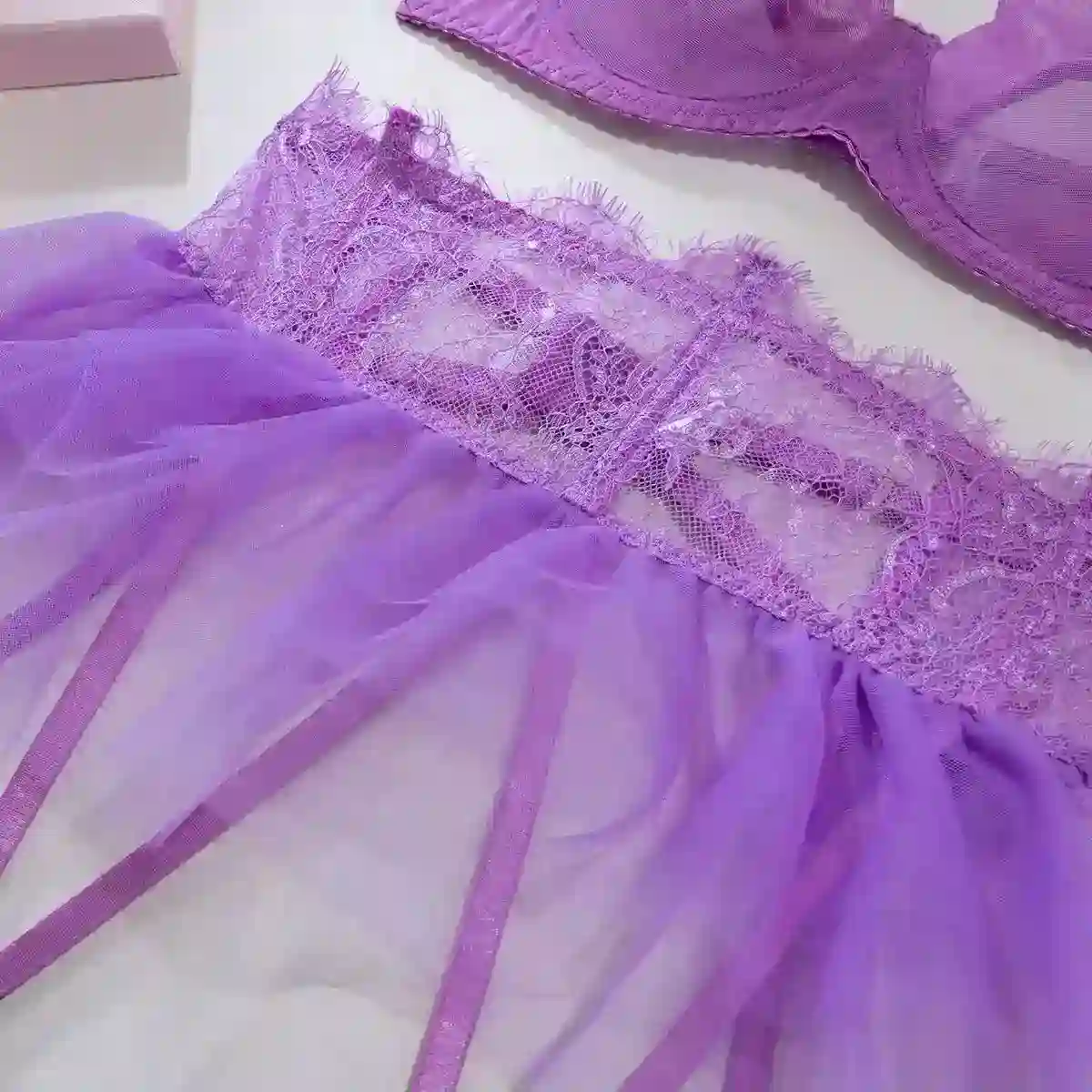 elegant sheer bra and panty