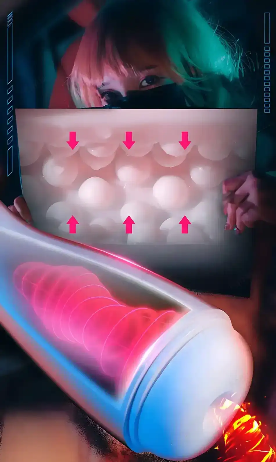 ergonomic abs male oral stimulator